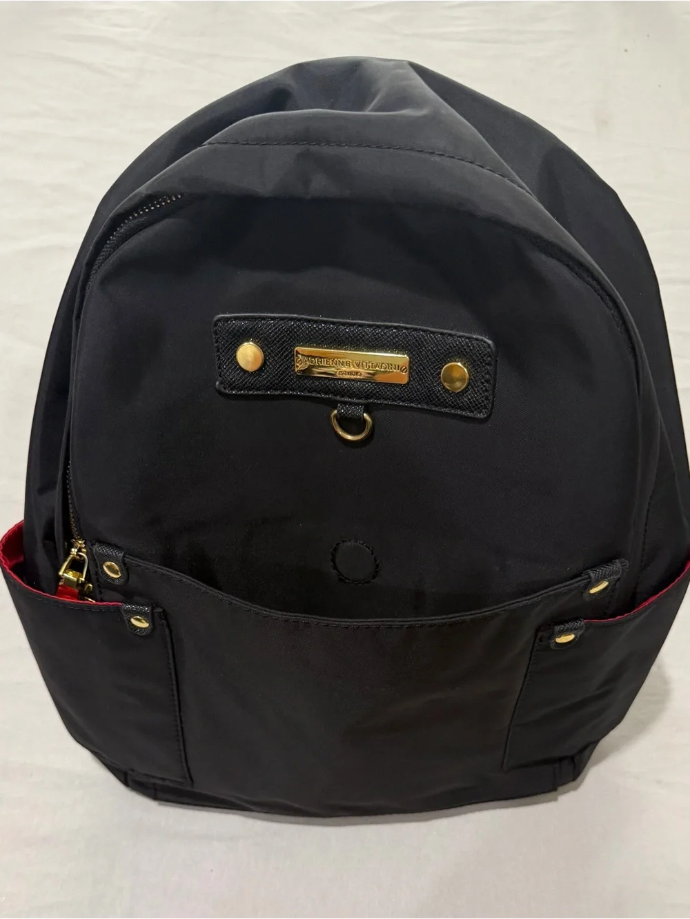Adrienne Vittadini Black Nylon Backpack